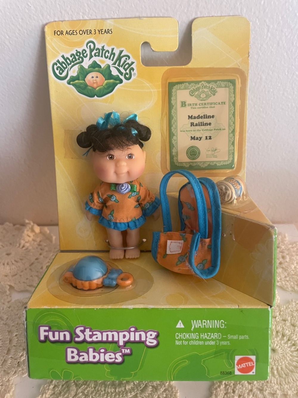Cabbage Patch Kids Fun Stamping Babies mini doll RARE